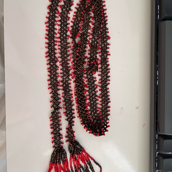 Vintage woven seams beads necklace - Picture 1 of 2